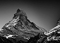 Matterhorn Switzerland black and white image
