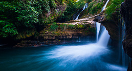 Waterfalls at Cirque de Navacelles, France