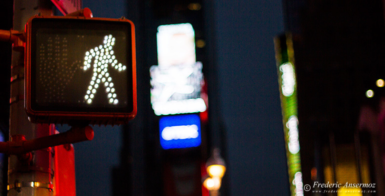 Crossing sign, Time Square NYC