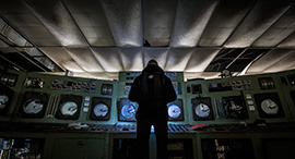 Control room in abandoned building, Montreal